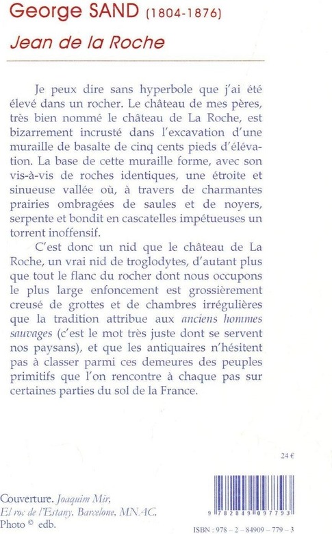 Quatrième de couverture de « Jean de La Roche »
