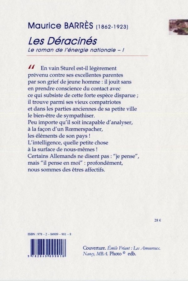 Quatrième de couverture de « LES DERACINES. LE ROMAN DE L'ENERGIE NATIONALE, 1. »