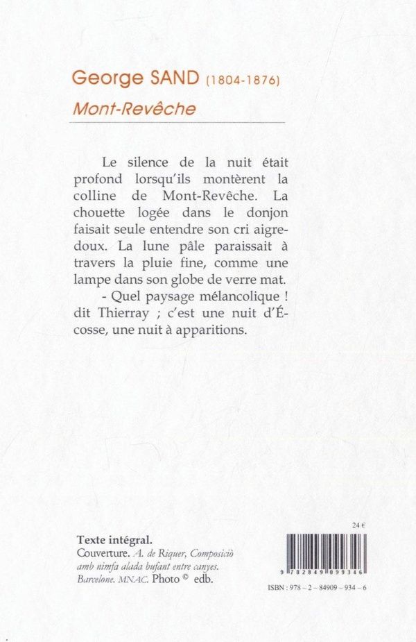 Quatrième de couverture de « Mont-Revêche »