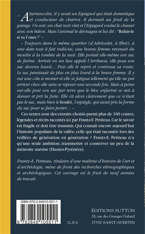 Quatrième de couverture de « CONTES, LEGENDES ET RECITS DE LA VALLEE D'AURE »