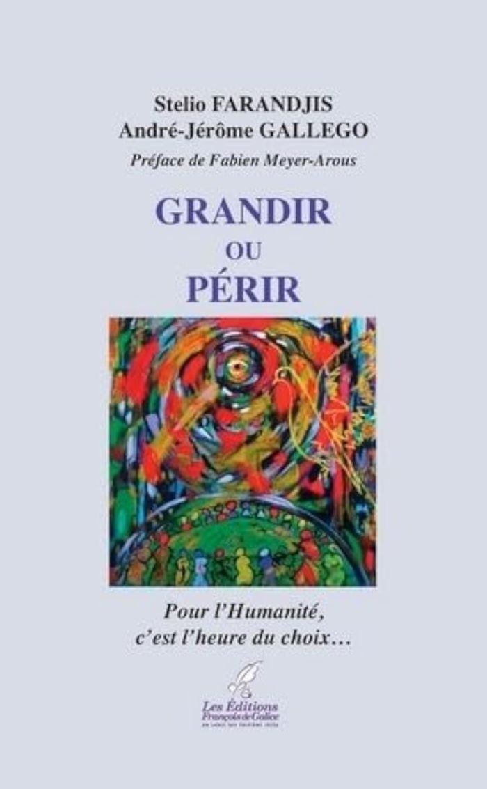 Couverture du livre « GRANDIR OU PERIR » de Stelio Farandjis, librairie Les Contes Infusés à Corte