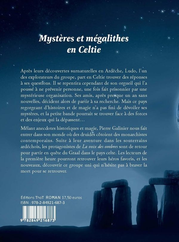 Quatrième de couverture de « Mystères et mégalithes en Celtie : roman »