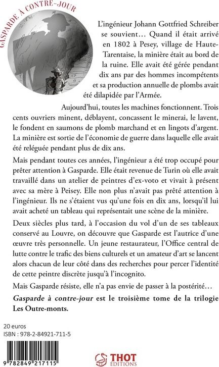 Quatrième de couverture de « Gasparde à contre-jour »