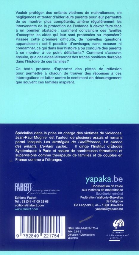 Quatrième de couverture de « CES FAMILLES QUI NE DEMANDENT RIEN »