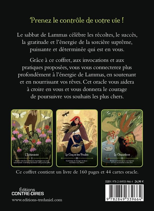 Quatrième de couverture de « LES SAISONS DE LA SORCIERE - ORACLE DE LAMMAS »