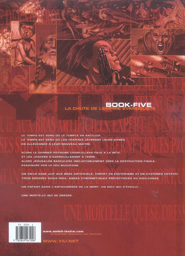 Quatrième de couverture de « YIU T05 - LA CHUTE DE L'EMPIRE EVANGELISTE - VOL05 »