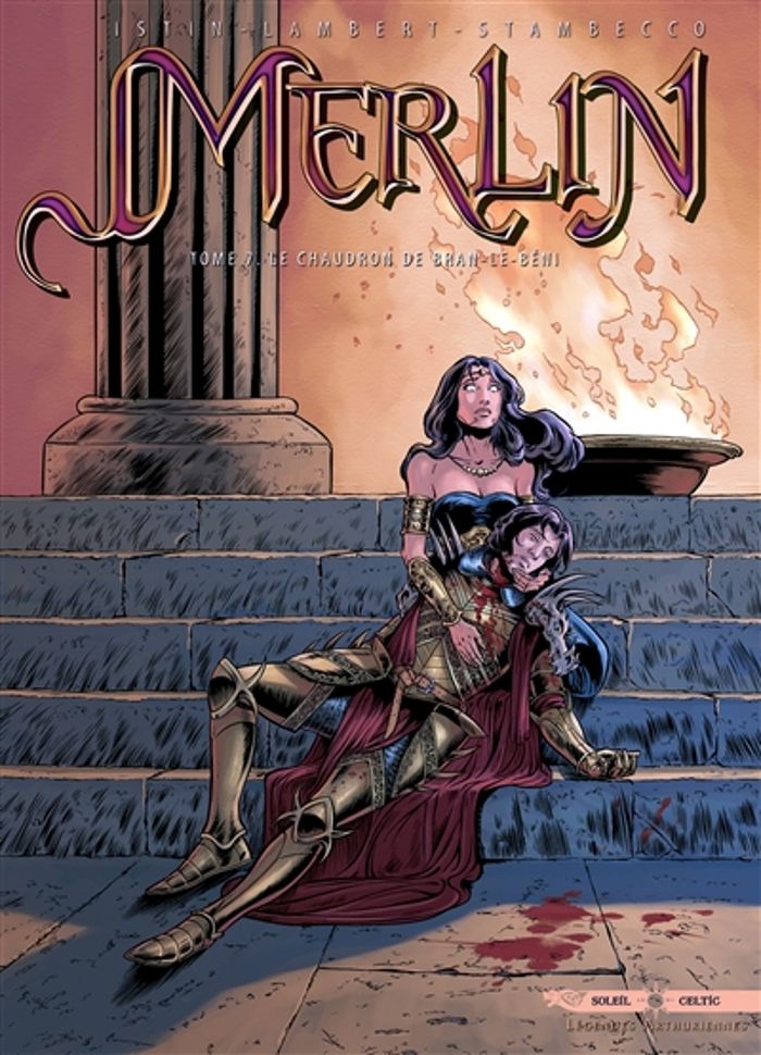 Couverture du livre « MERLIN T07 - LE CHAUDRON DE BRAN LE BENI - VOL07 », librairie Les Contes Infusés à Corte