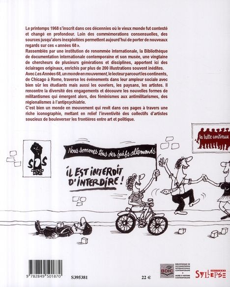 Quatrième de couverture de « ANNEES 68, UN MONDE EN MOUVEMENT »