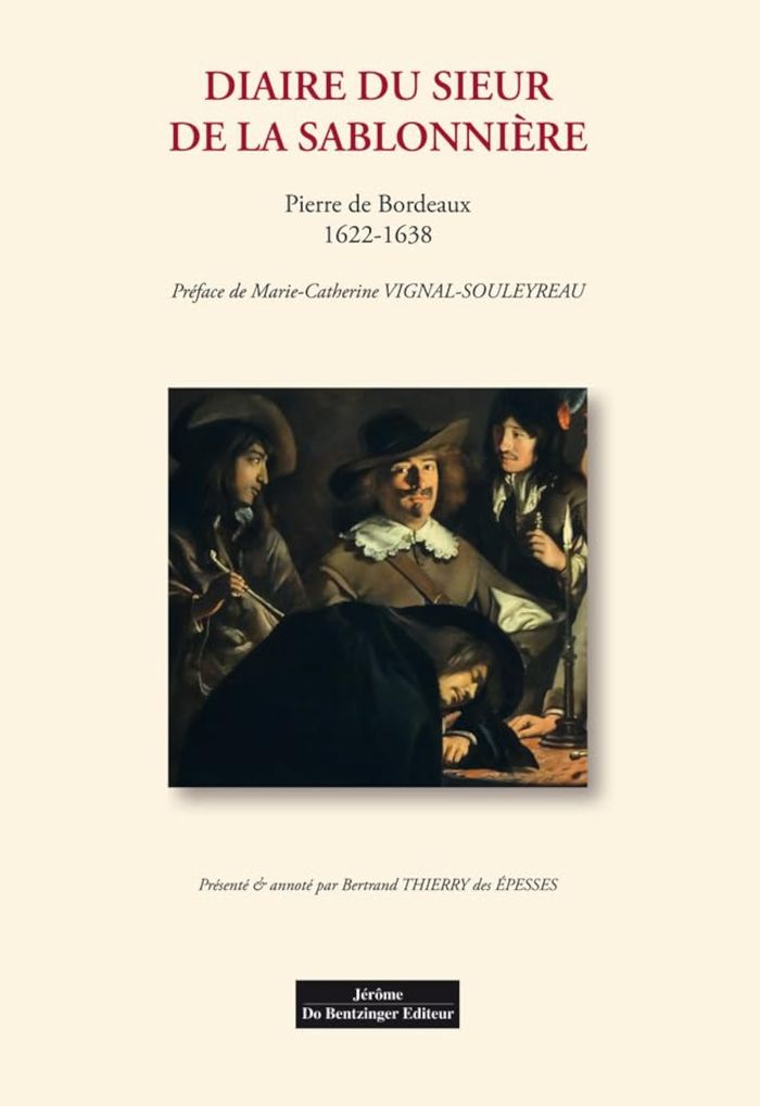 Couverture du livre « Diaire du Sieur de La Sablonnière : 1622-1638 », librairie Les Contes Infusés à Corte