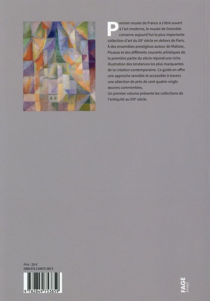Quatrième de couverture de « MUSEE DE GRENOBLE - GUIDE ART MODERNE ET CONTEMPORAIN »