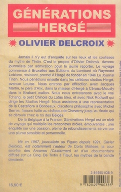Quatrième de couverture de « GENERATIONS HERGE »
