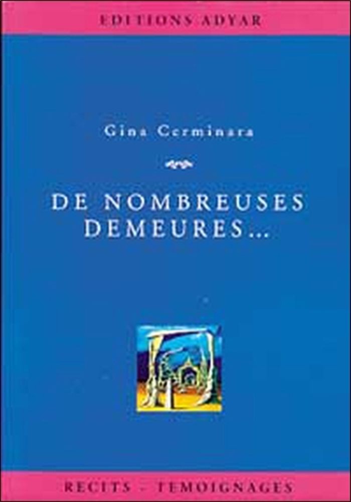 Couverture du livre « DE NOMBREUSES DEMEURES... » de Gina Cerminara, librairie Les Contes Infusés à Corte