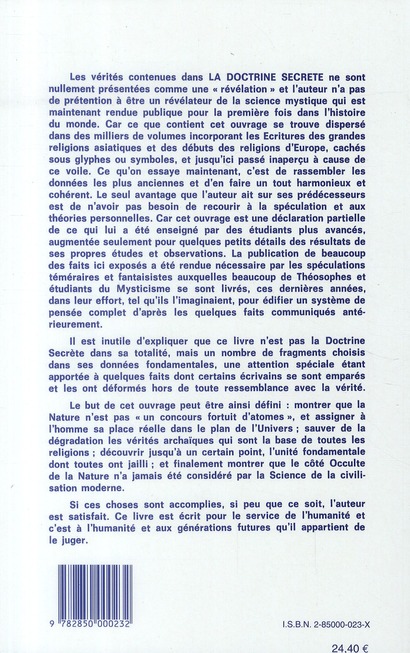 Quatrième de couverture de « DOCTRINE SECRETE - T.4 SYM. RELIGIONS »