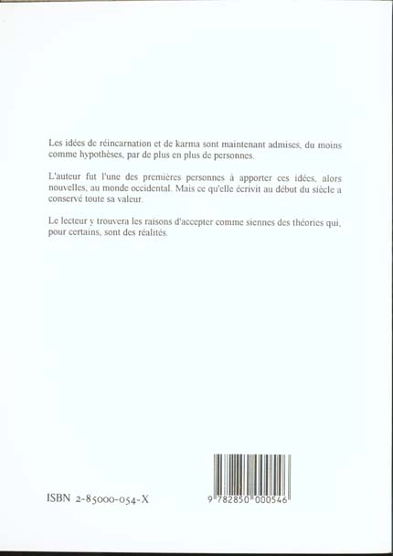 Quatrième de couverture de « REINCARNATION KARMA »