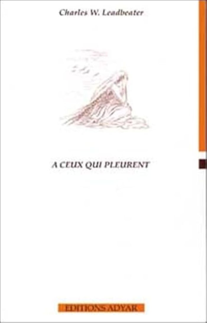Couverture du livre « A CEUX QUI PLEURENT », librairie Les Contes Infusés à Corte