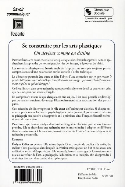 Quatrième de couverture de « SE CONSTRUIRE PAR LES ARTS PLASTIQUES »