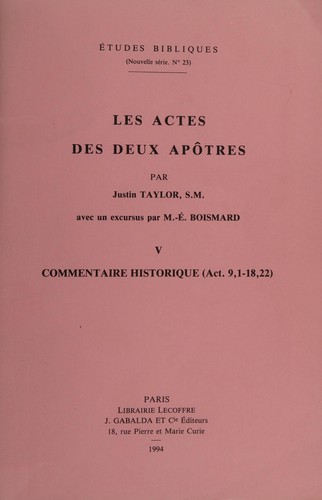 Couverture du livre « LES ACTES DES DEUX APOTRES. TOME I - INTRODUCTION - TEXTES » de M.-E./a., librairie Les Contes Infusés à Corte