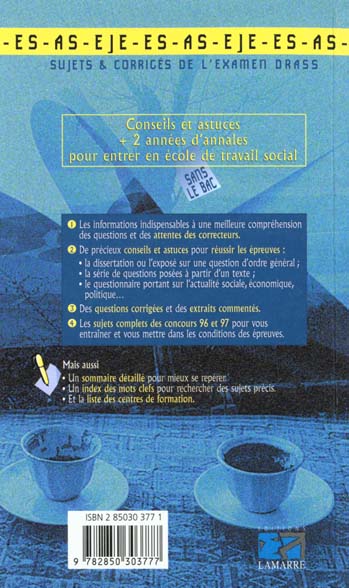 Quatrième de couverture de « ENTREE EN ECOLE D'EDUCATEUR »