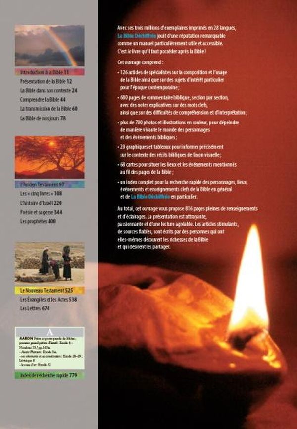 Quatrième de couverture de « BIBLE DECHIFFREE (SOUPLE, 4 REVISION) »