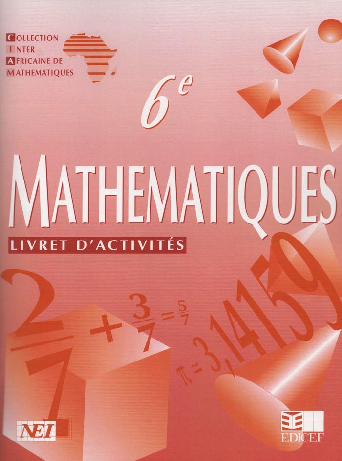 Couverture du livre « MATHEMATIQUES CIAM 6E / LIVRET D'ACTIVITES » de Collectif, librairie Les Contes Infusés à Corte