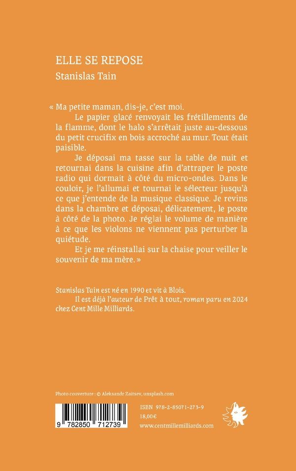 Quatrième de couverture de « Elle se repose »