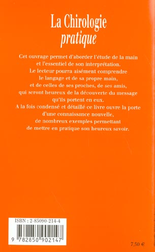 Quatrième de couverture de « CHIROLOGIE PRATIQUE »