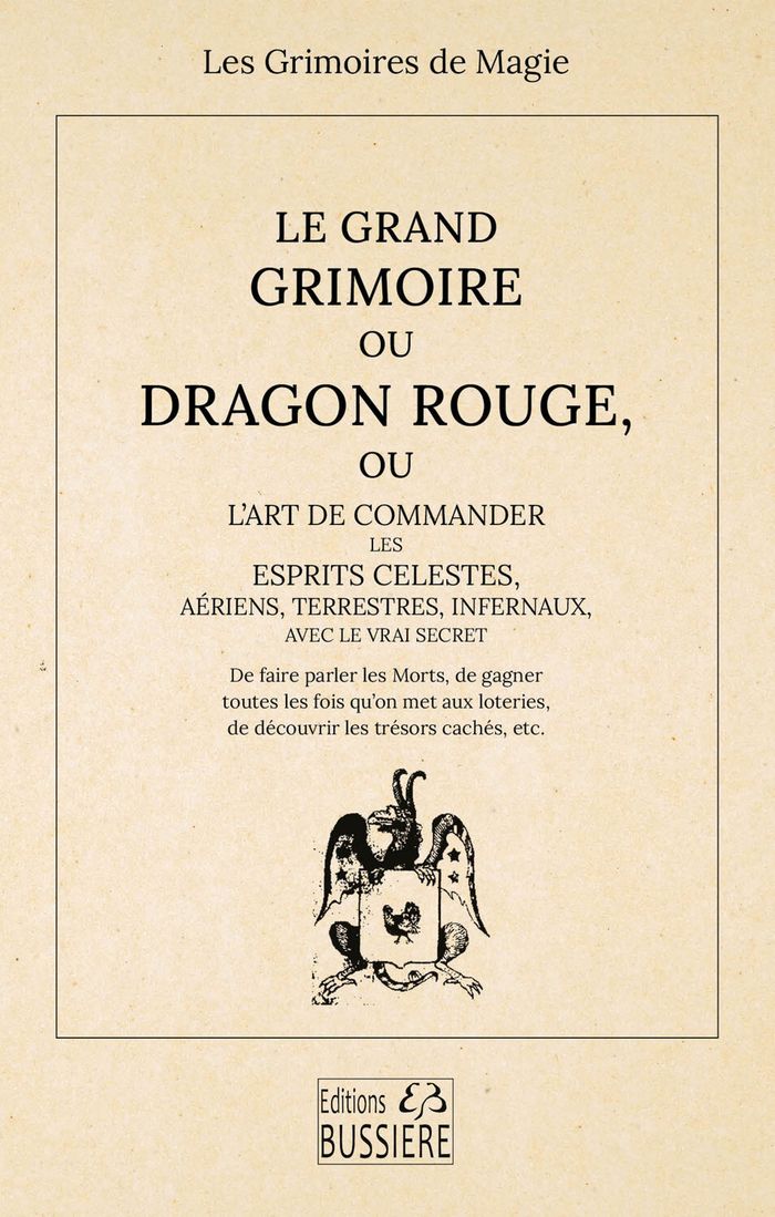 Couverture du livre « Le grand grimoire ou Dragon rouge » de Collectif, librairie Les Contes Infusés à Corte