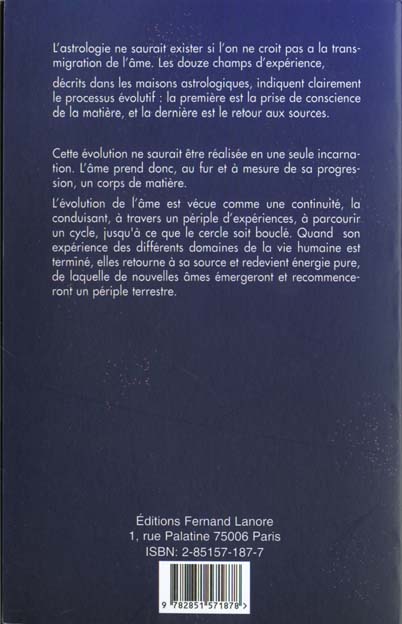 Quatrième de couverture de « ASTROLOGIE - LES 144 CHEMINS DE VIE »