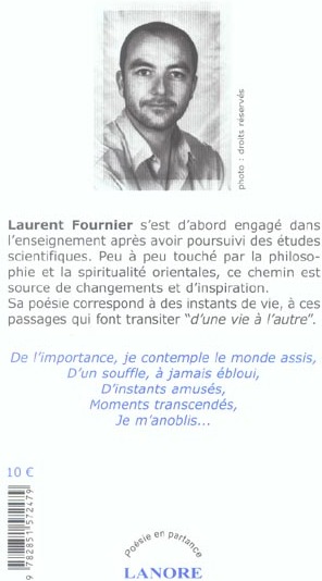 Quatrième de couverture de « D'UNE VIE A L'AUTRE - POESIE EN PARTANCE »