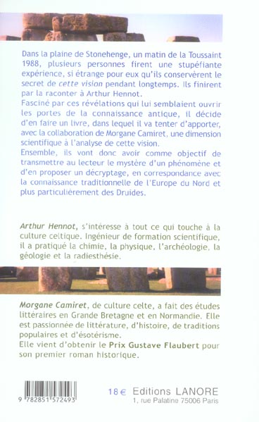 Quatrième de couverture de « VISION A STONEHENGE »