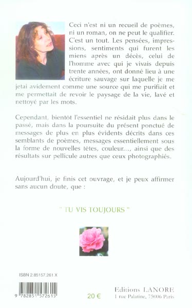 Quatrième de couverture de « UNE ANNEE, MILLE ANNEES... »