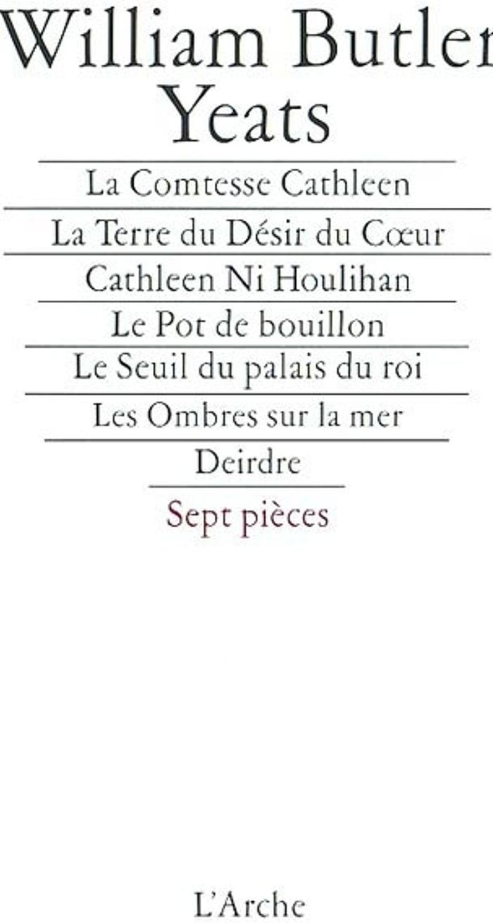 Couverture du livre « THEATRE COMPLET TOME 1 YEATS », librairie Les Contes Infusés à Corte