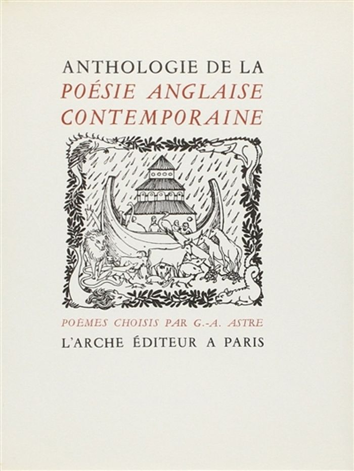 Couverture du livre « ANTHOLOGIE DE LA POESIE ANGLAISE CONTEMPORAINE » de G.-A. Astre, librairie Les Contes Infusés à Corte