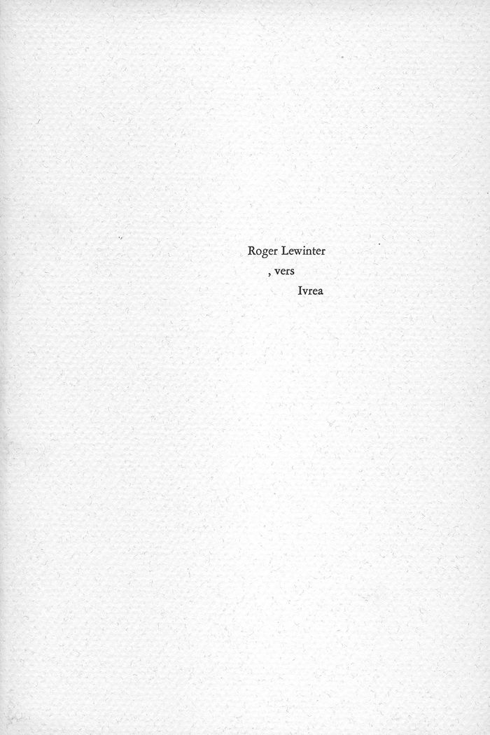 Couverture du livre « VERS » de Roger Lewinter, librairie Les Contes Infusés à Corte