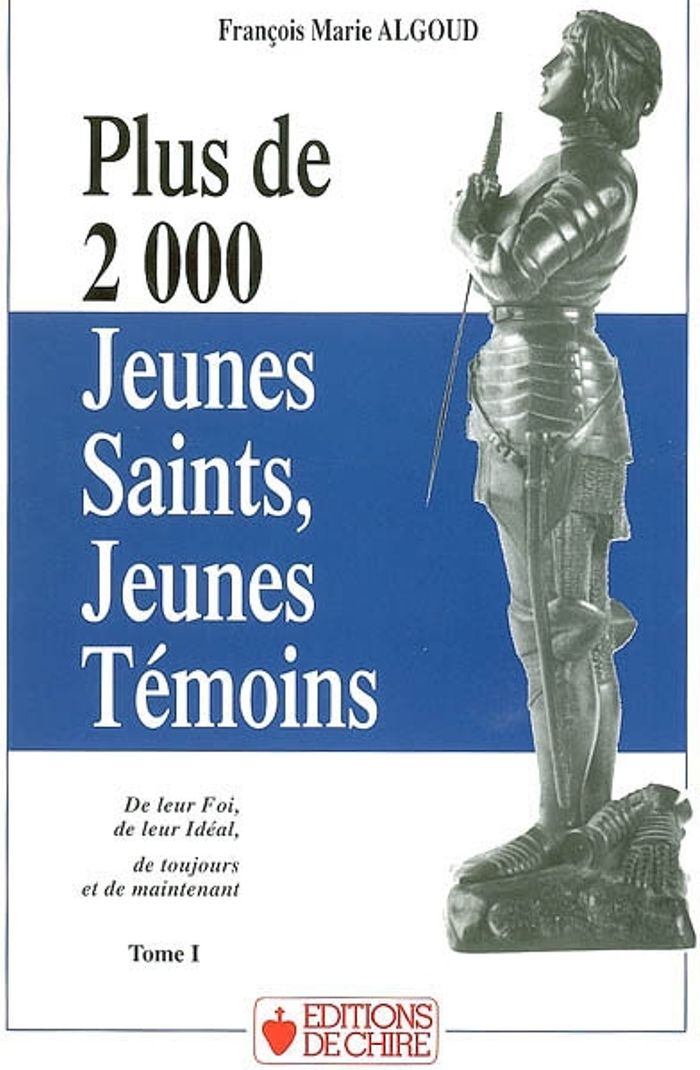 Couverture du livre « PLUS DE 2000 JEUNES SAINTS JEUNES TEMOINS EN 2 VOLUMES », librairie Les Contes Infusés à Corte