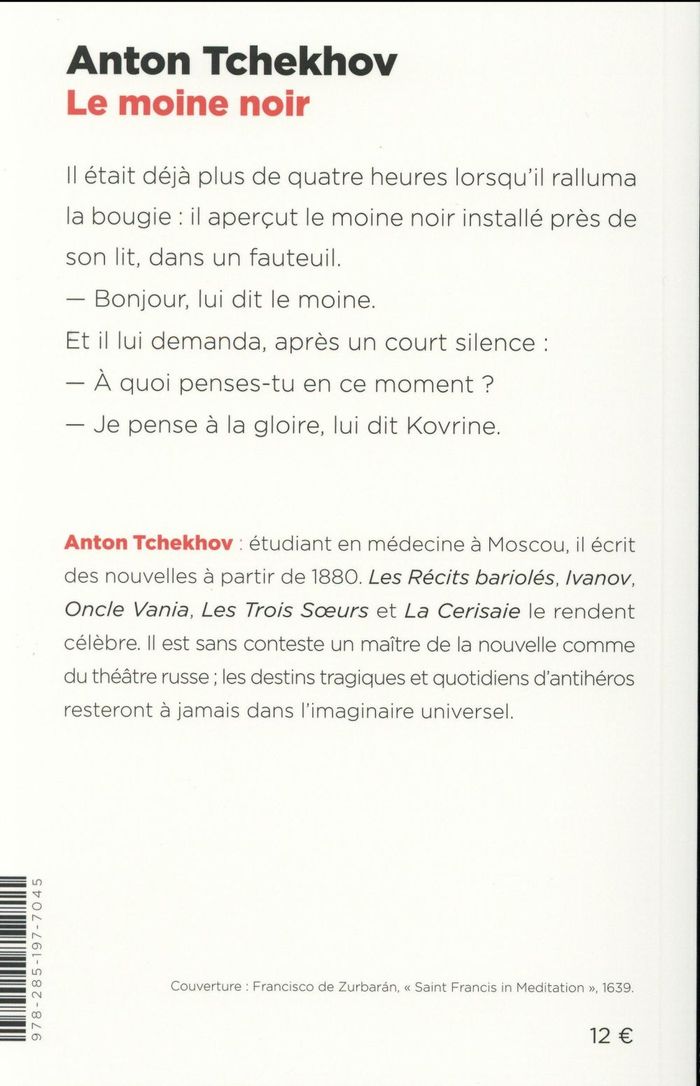 Quatrième de couverture de « Le moine noir »