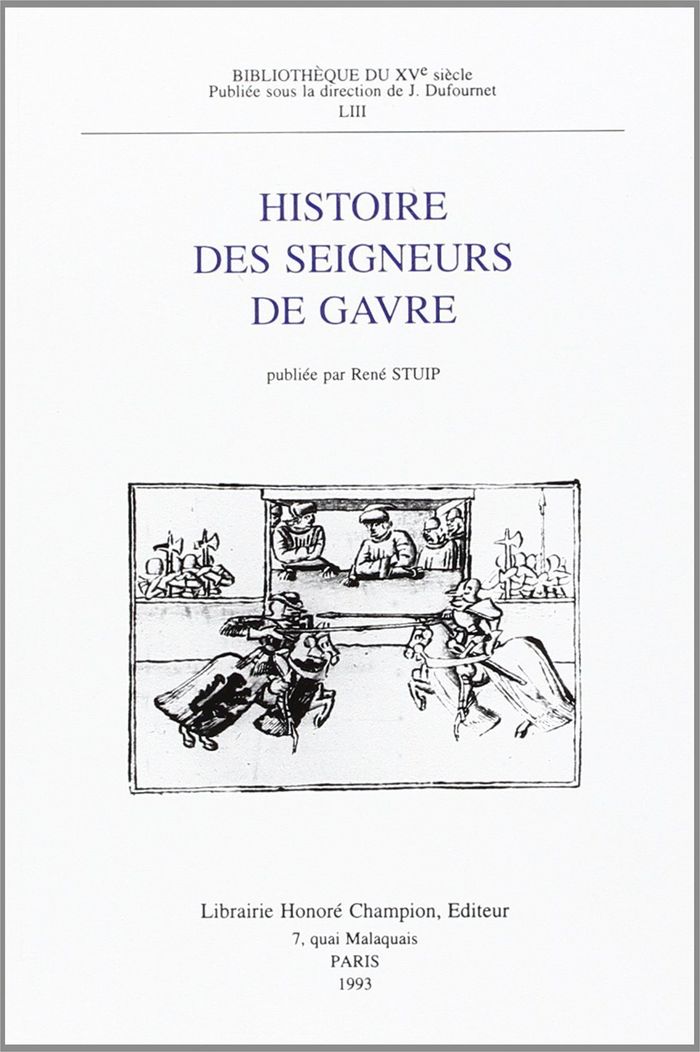 Couverture du livre « HISTOIRE DES SEIGNEURS DE GAVRE » de Stuip R E V., librairie Les Contes Infusés à Corte