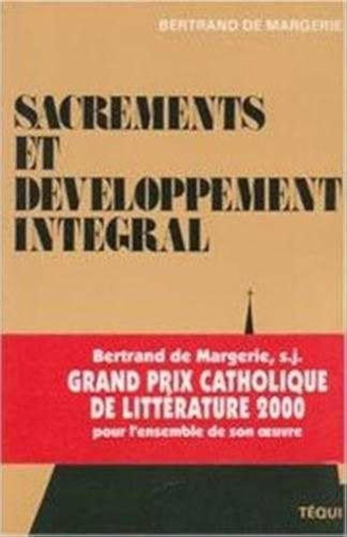 Couverture du livre « SACREMENTS ET DEVELOPPEMENT INTEGRAL » de De Margerie Bertrand, librairie Les Contes Infusés à Corte