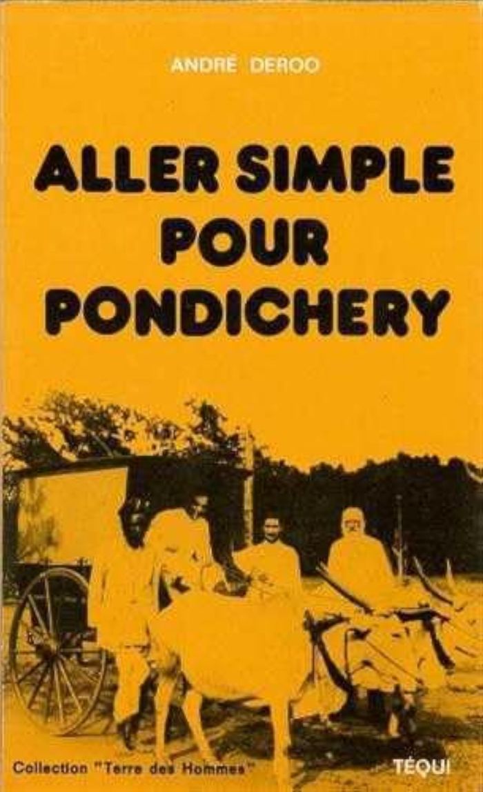 Couverture du livre « ALLER SIMPLE POUR PONDICHERY », librairie Les Contes Infusés à Corte