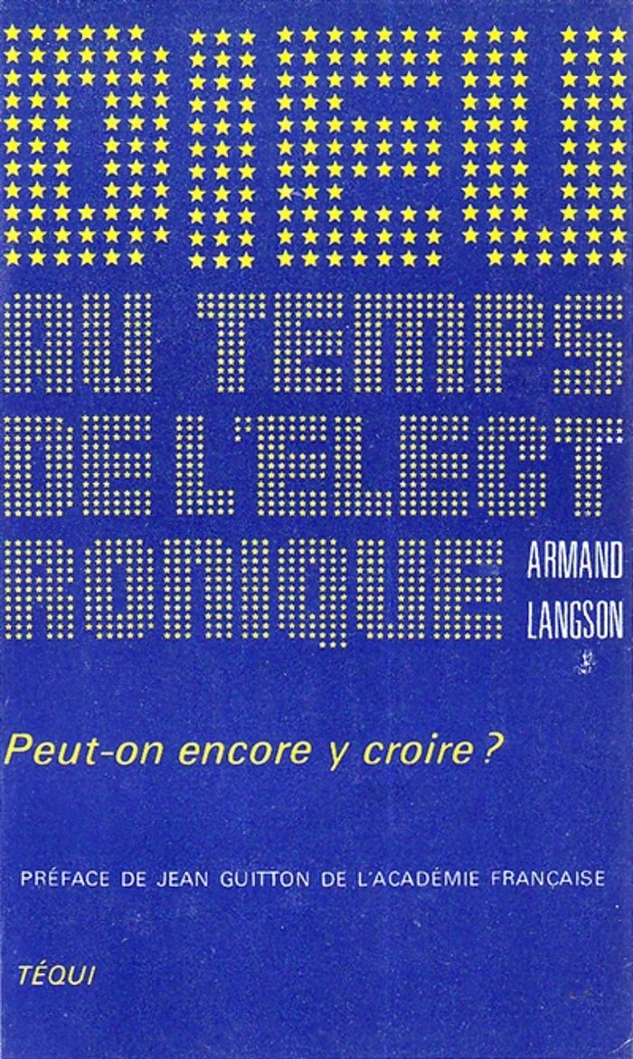Couverture du livre « DIEU AU TEMPS ELECTRONIQUE » de Xxx, librairie Les Contes Infusés à Corte