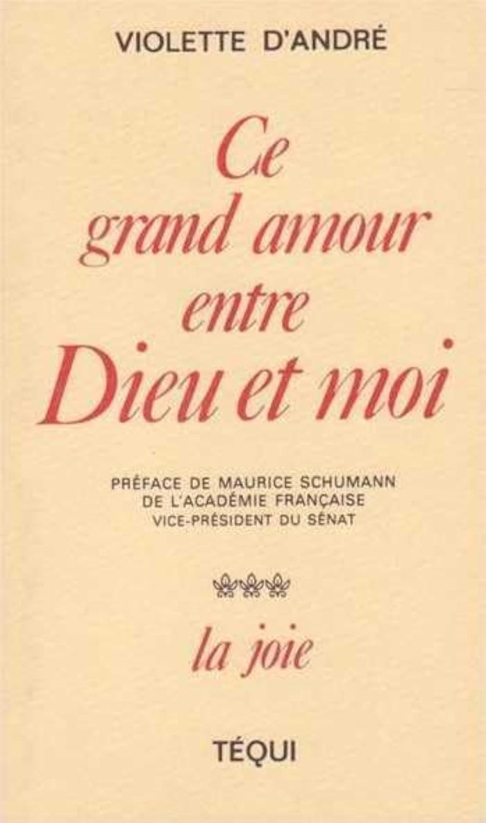 Couverture du livre « CE GRAND AMOUR ENTRE DIEU ET MOI » de Xxx, librairie Les Contes Infusés à Corte