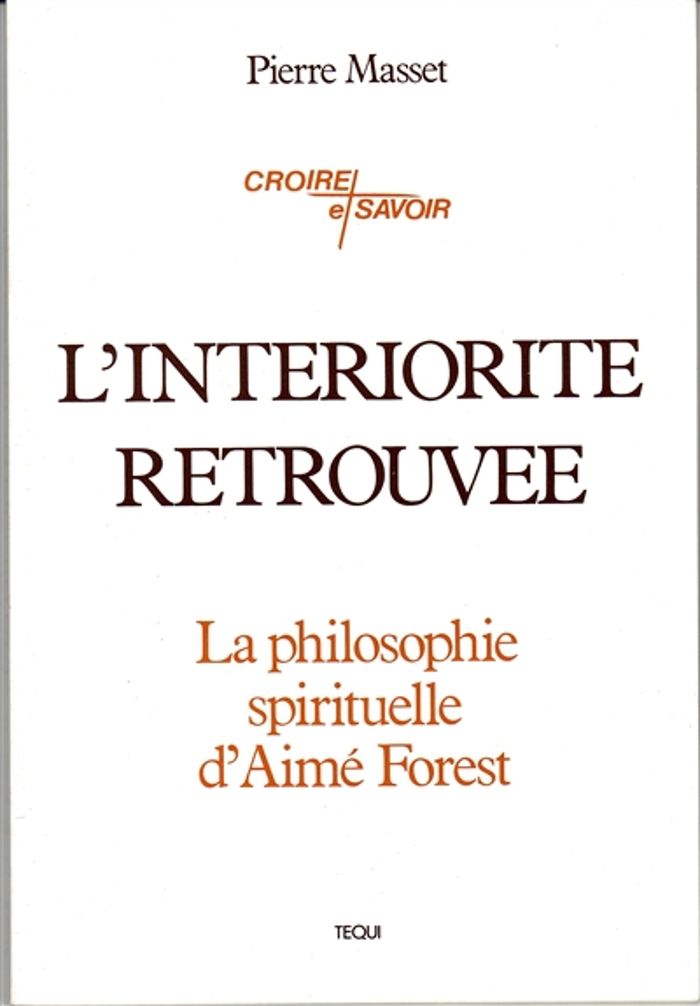 Couverture du livre « L'INTERIORITE RETROUVEE » de Xxx, librairie Les Contes Infusés à Corte