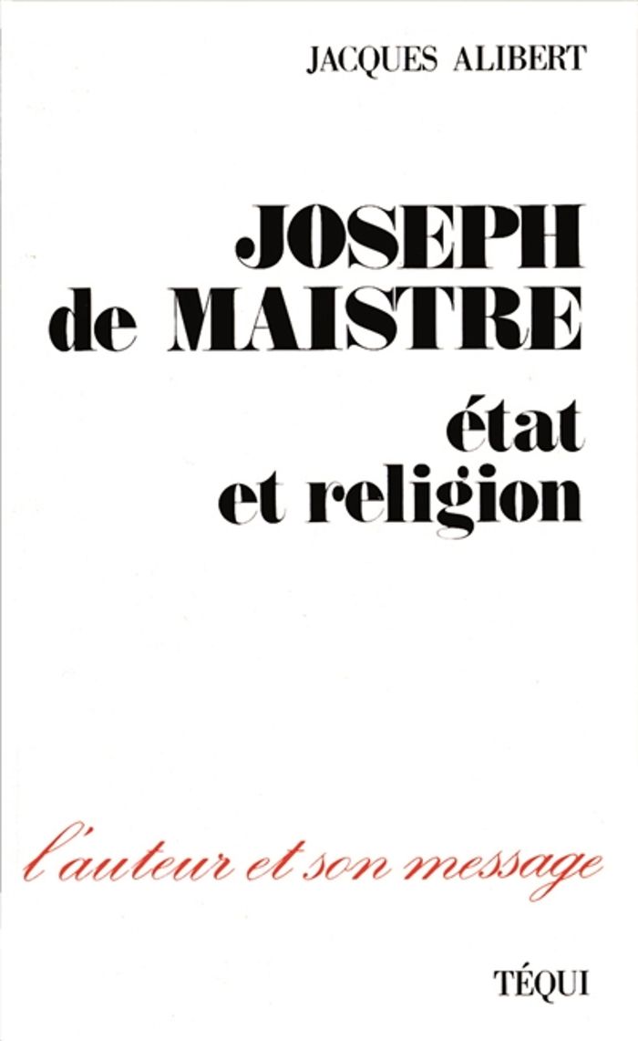 Couverture du livre « JOSEPH DE MAISTRE » de Xxx, librairie Les Contes Infusés à Corte