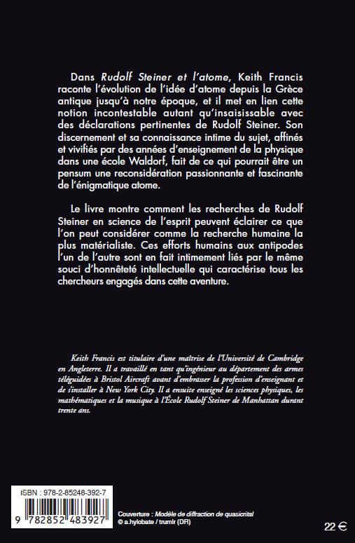 Quatrième de couverture de « RUDOLF STEINER ET L'ATOME »