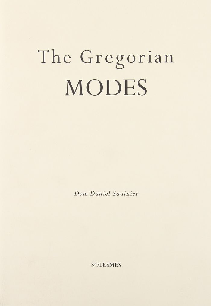 Couverture du livre « GREGORIAN MODES », librairie Les Contes Infusés à Corte