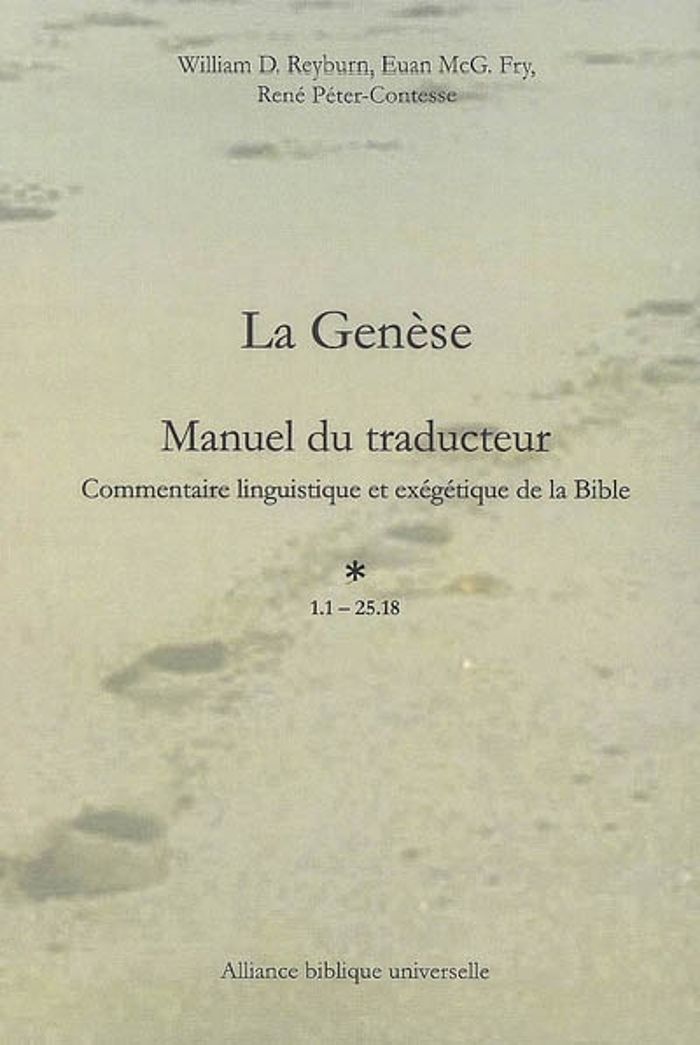 Couverture du livre « MANUEL DU TRADUCTEUR GENESE » de Collectif, librairie Les Contes Infusés à Corte