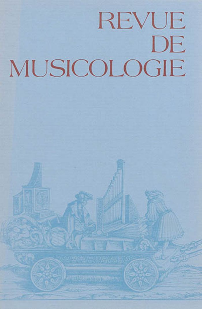 Couverture du livre « REVUE DE MUSICOLOGIE TIRE-A-PART DU TOME 79, 1993 », librairie Les Contes Infusés à Corte