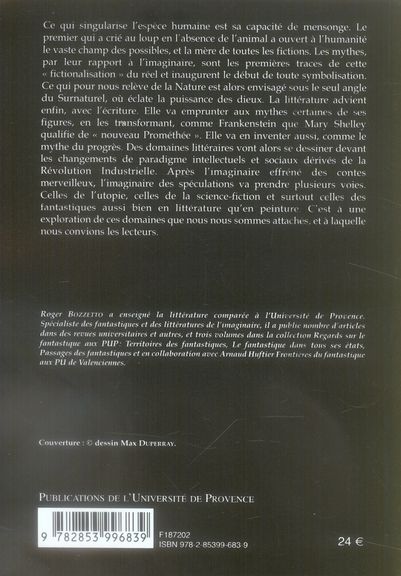Quatrième de couverture de « FANTASTIQUE ET MYTHOLOGIES MODERNES »