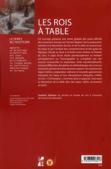 Quatrième de couverture de « LES ROIS A TABLE »