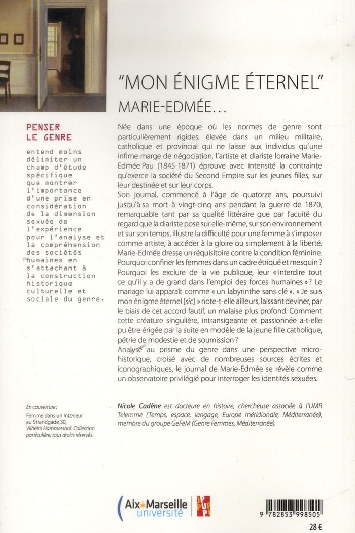 Quatrième de couverture de « MON ENIGME ETERNEL »